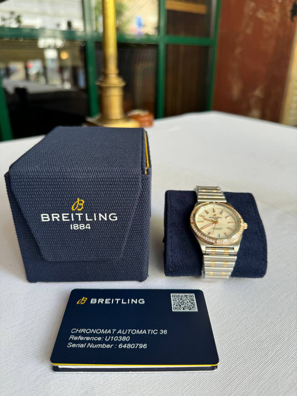 Mother of pearl breitling watch sale