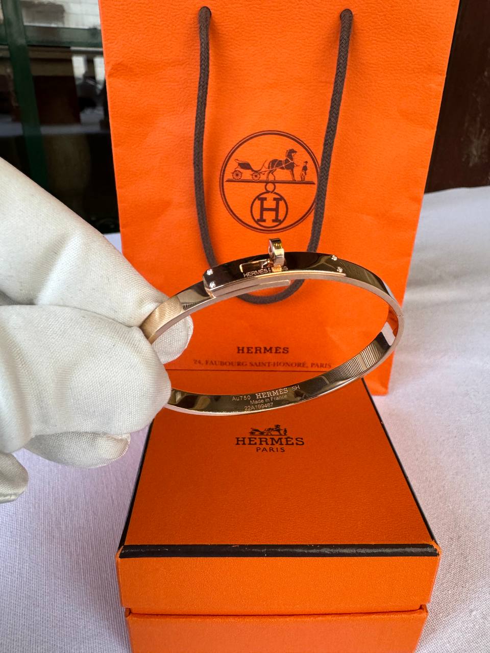 Браслет Hermes Hermès KELLY BRACELET, SMALL MODEL из розового золота $6,300